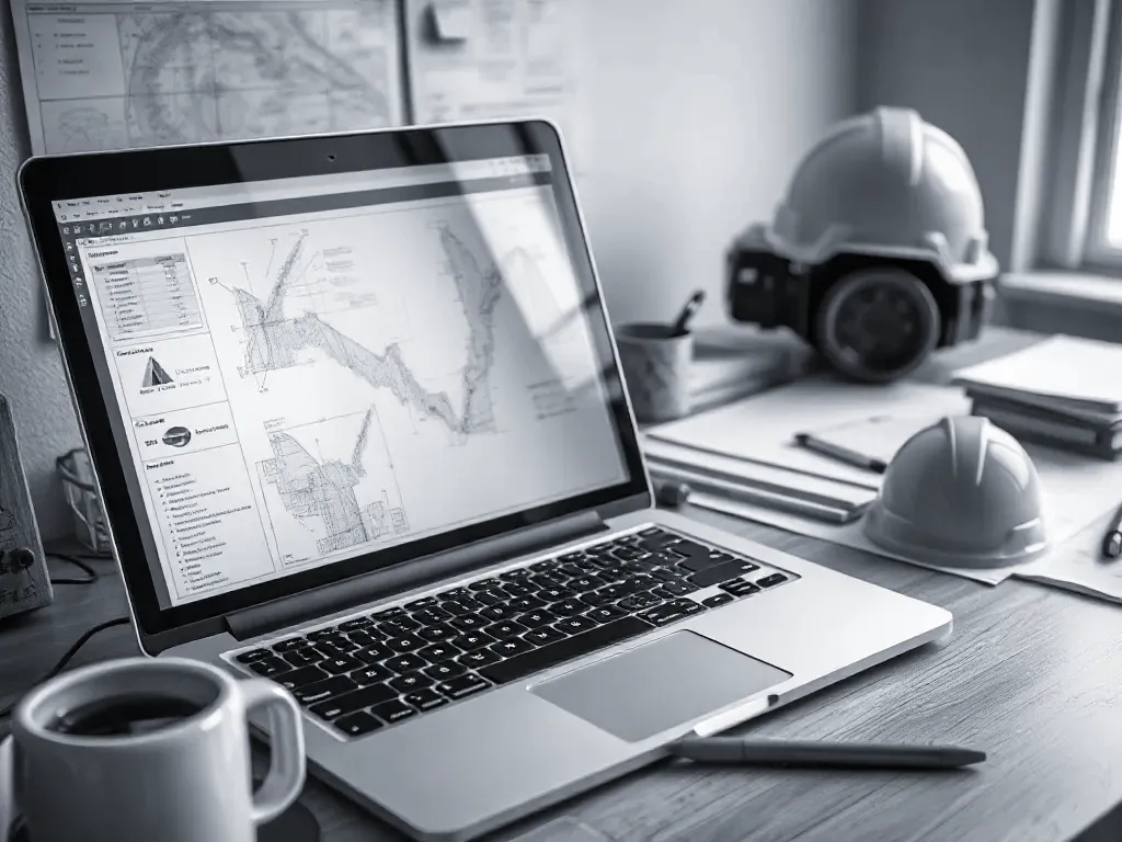 Plans and survey data produced by mining subsidence