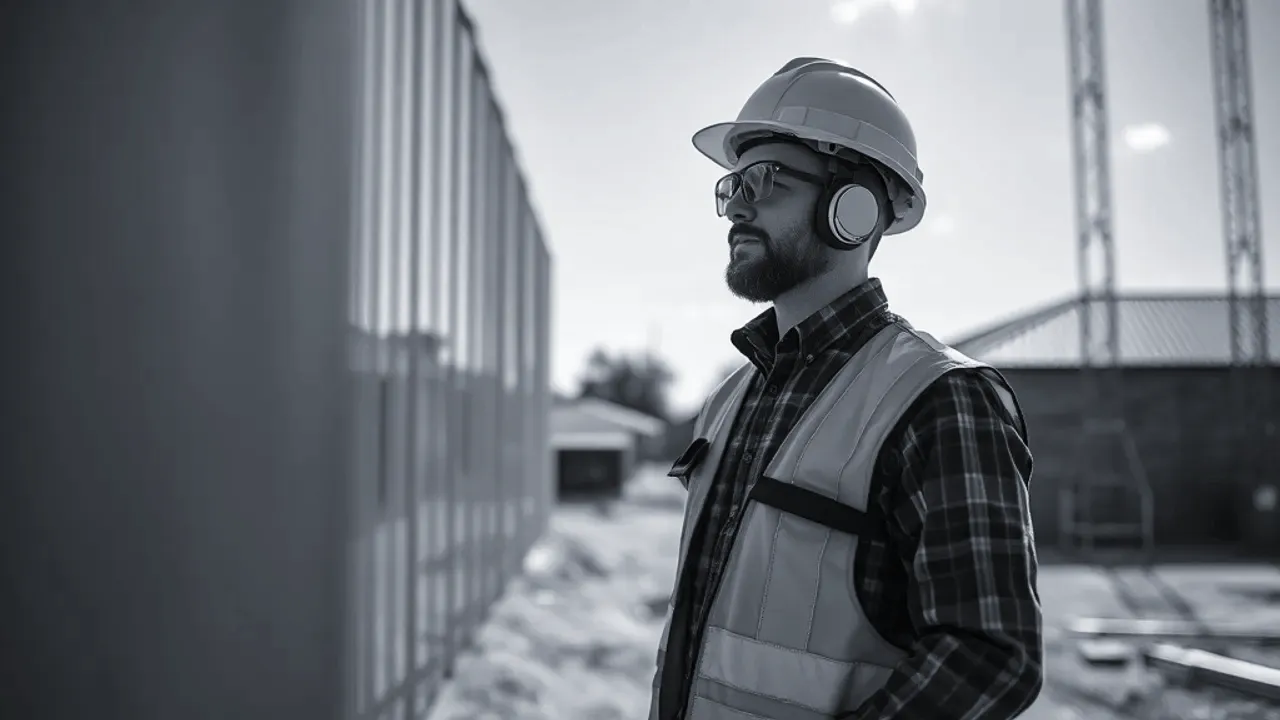 A professional carrying out Snagging survey near Leicester